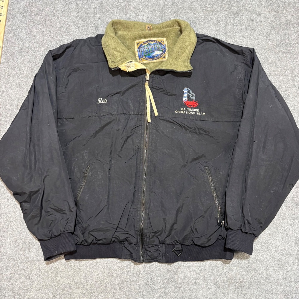 Vintage Dunbrooke Upstream Baltimore Operations Team Fleece Lined Jacket Mens XL